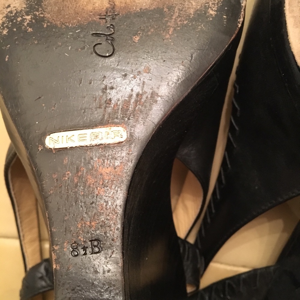 Cole Haan wedge peep toe slide - Picture 4 of 5